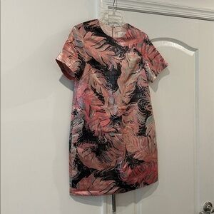 Kate Spade Coral and Black Patterned Dress